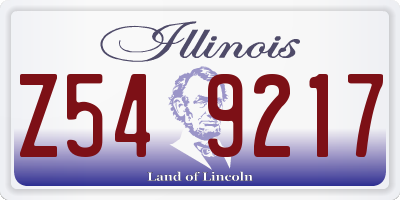 IL license plate Z549217