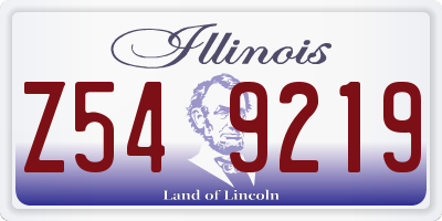 IL license plate Z549219