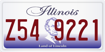 IL license plate Z549221