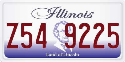 IL license plate Z549225