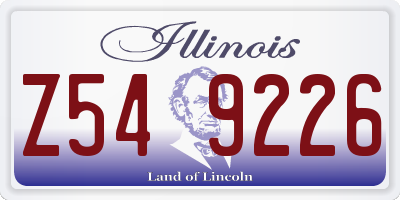IL license plate Z549226