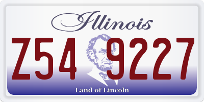 IL license plate Z549227