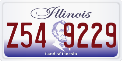 IL license plate Z549229