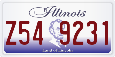 IL license plate Z549231