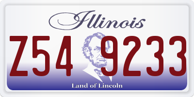 IL license plate Z549233