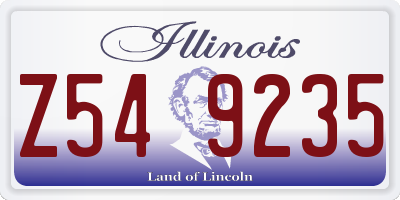 IL license plate Z549235