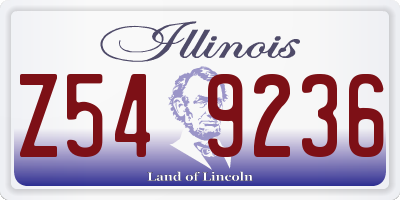 IL license plate Z549236