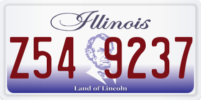 IL license plate Z549237