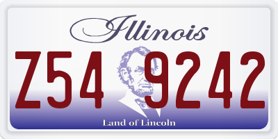IL license plate Z549242