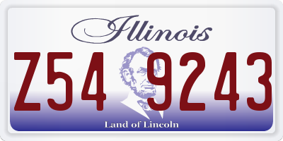 IL license plate Z549243