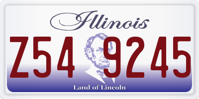 IL license plate Z549245
