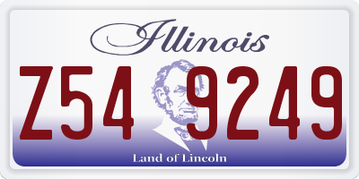 IL license plate Z549249
