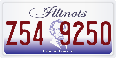 IL license plate Z549250
