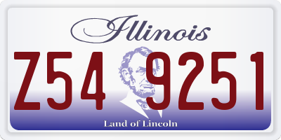 IL license plate Z549251