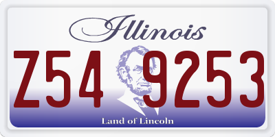 IL license plate Z549253