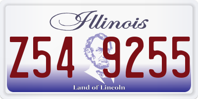 IL license plate Z549255