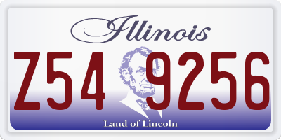 IL license plate Z549256