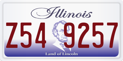 IL license plate Z549257