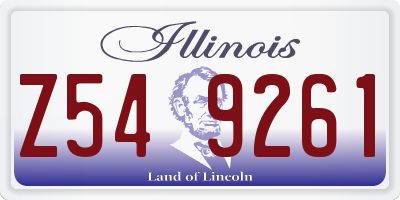 IL license plate Z549261