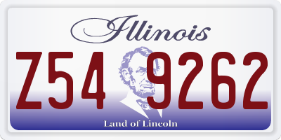 IL license plate Z549262