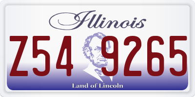 IL license plate Z549265