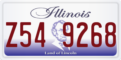 IL license plate Z549268