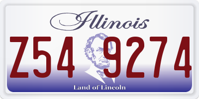 IL license plate Z549274