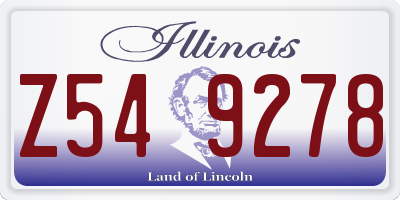 IL license plate Z549278