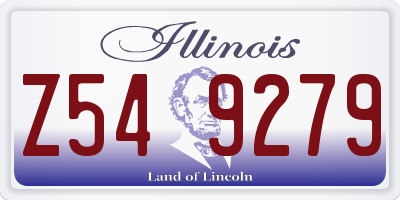 IL license plate Z549279