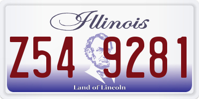 IL license plate Z549281
