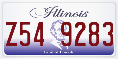 IL license plate Z549283