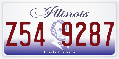 IL license plate Z549287