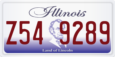 IL license plate Z549289