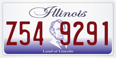 IL license plate Z549291