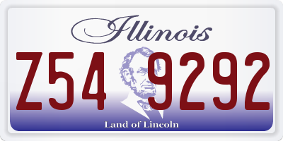 IL license plate Z549292