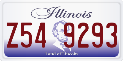 IL license plate Z549293