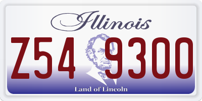 IL license plate Z549300