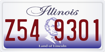 IL license plate Z549301