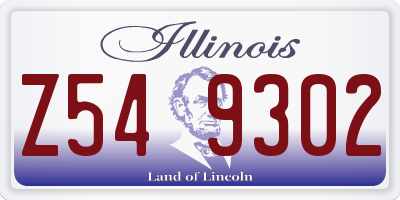 IL license plate Z549302