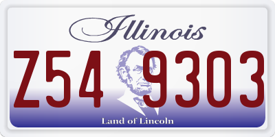IL license plate Z549303