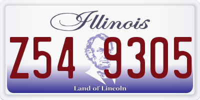 IL license plate Z549305