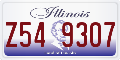 IL license plate Z549307