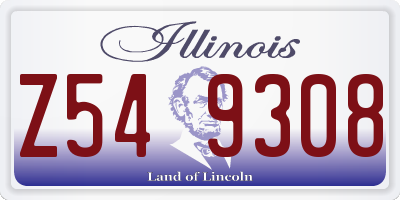 IL license plate Z549308