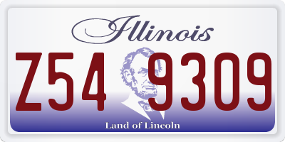 IL license plate Z549309