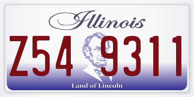 IL license plate Z549311