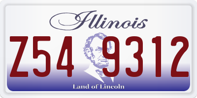 IL license plate Z549312