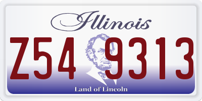 IL license plate Z549313