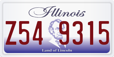IL license plate Z549315