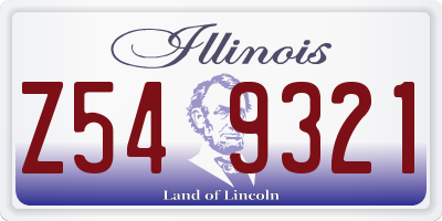 IL license plate Z549321