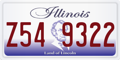 IL license plate Z549322